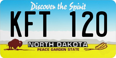 ND license plate KFT120