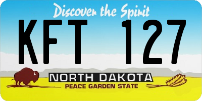 ND license plate KFT127