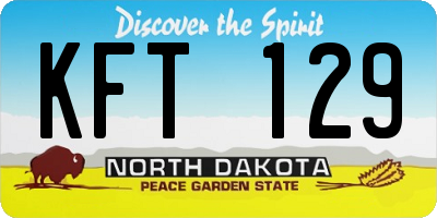 ND license plate KFT129