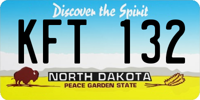 ND license plate KFT132