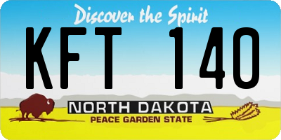 ND license plate KFT140