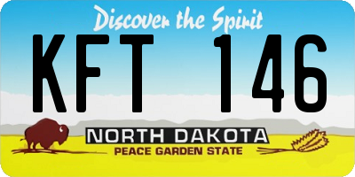 ND license plate KFT146