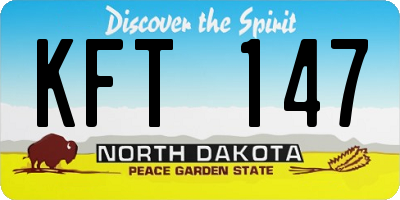 ND license plate KFT147