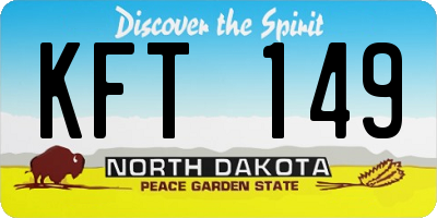 ND license plate KFT149