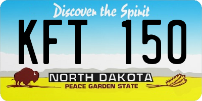 ND license plate KFT150