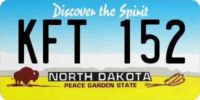 ND license plate KFT152
