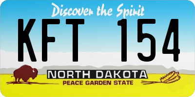 ND license plate KFT154