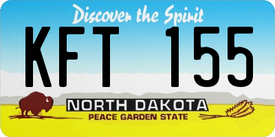 ND license plate KFT155