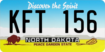 ND license plate KFT156