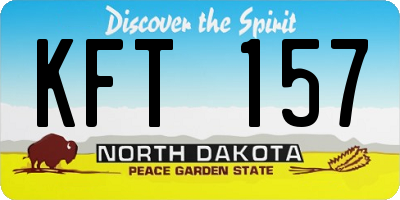 ND license plate KFT157
