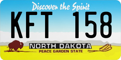 ND license plate KFT158