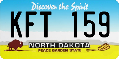 ND license plate KFT159
