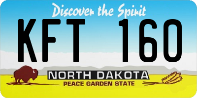 ND license plate KFT160