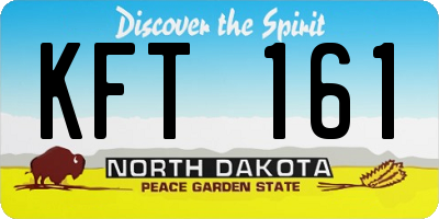 ND license plate KFT161