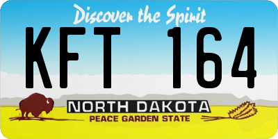 ND license plate KFT164