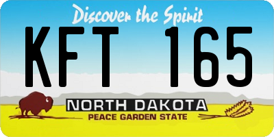 ND license plate KFT165
