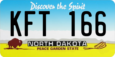 ND license plate KFT166