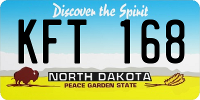 ND license plate KFT168