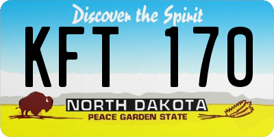ND license plate KFT170