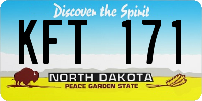 ND license plate KFT171