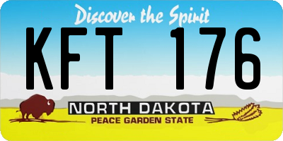 ND license plate KFT176