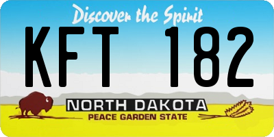 ND license plate KFT182