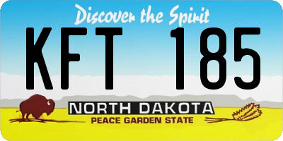 ND license plate KFT185