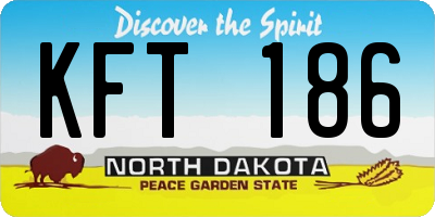 ND license plate KFT186