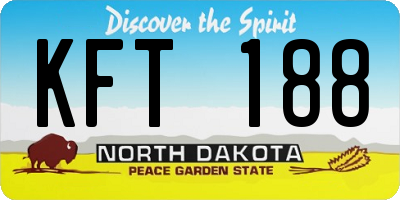 ND license plate KFT188