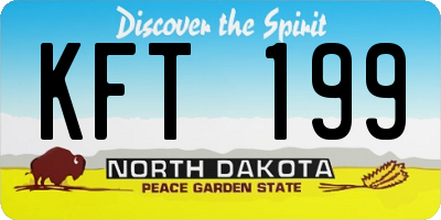 ND license plate KFT199