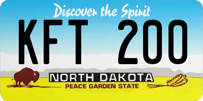 ND license plate KFT200