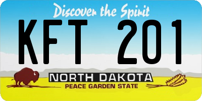 ND license plate KFT201