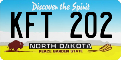 ND license plate KFT202