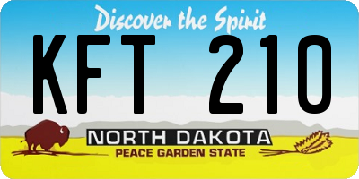 ND license plate KFT210