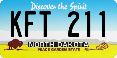 ND license plate KFT211