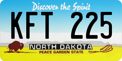 ND license plate KFT225