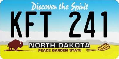 ND license plate KFT241
