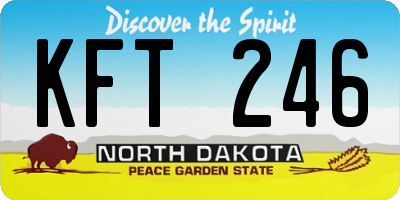 ND license plate KFT246