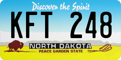 ND license plate KFT248