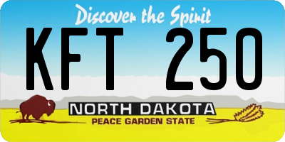 ND license plate KFT250