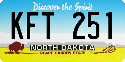 ND license plate KFT251