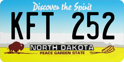 ND license plate KFT252