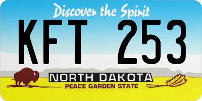 ND license plate KFT253
