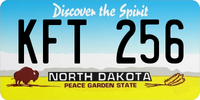 ND license plate KFT256