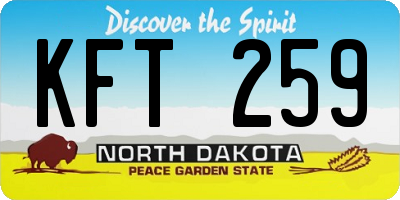 ND license plate KFT259