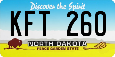 ND license plate KFT260