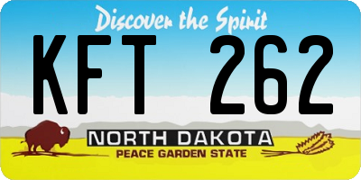 ND license plate KFT262