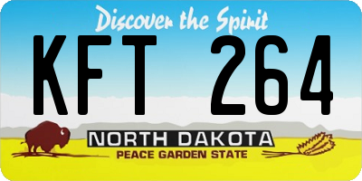 ND license plate KFT264