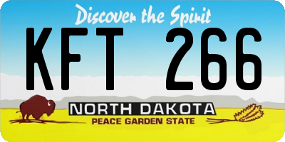 ND license plate KFT266