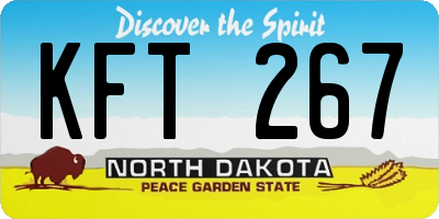 ND license plate KFT267